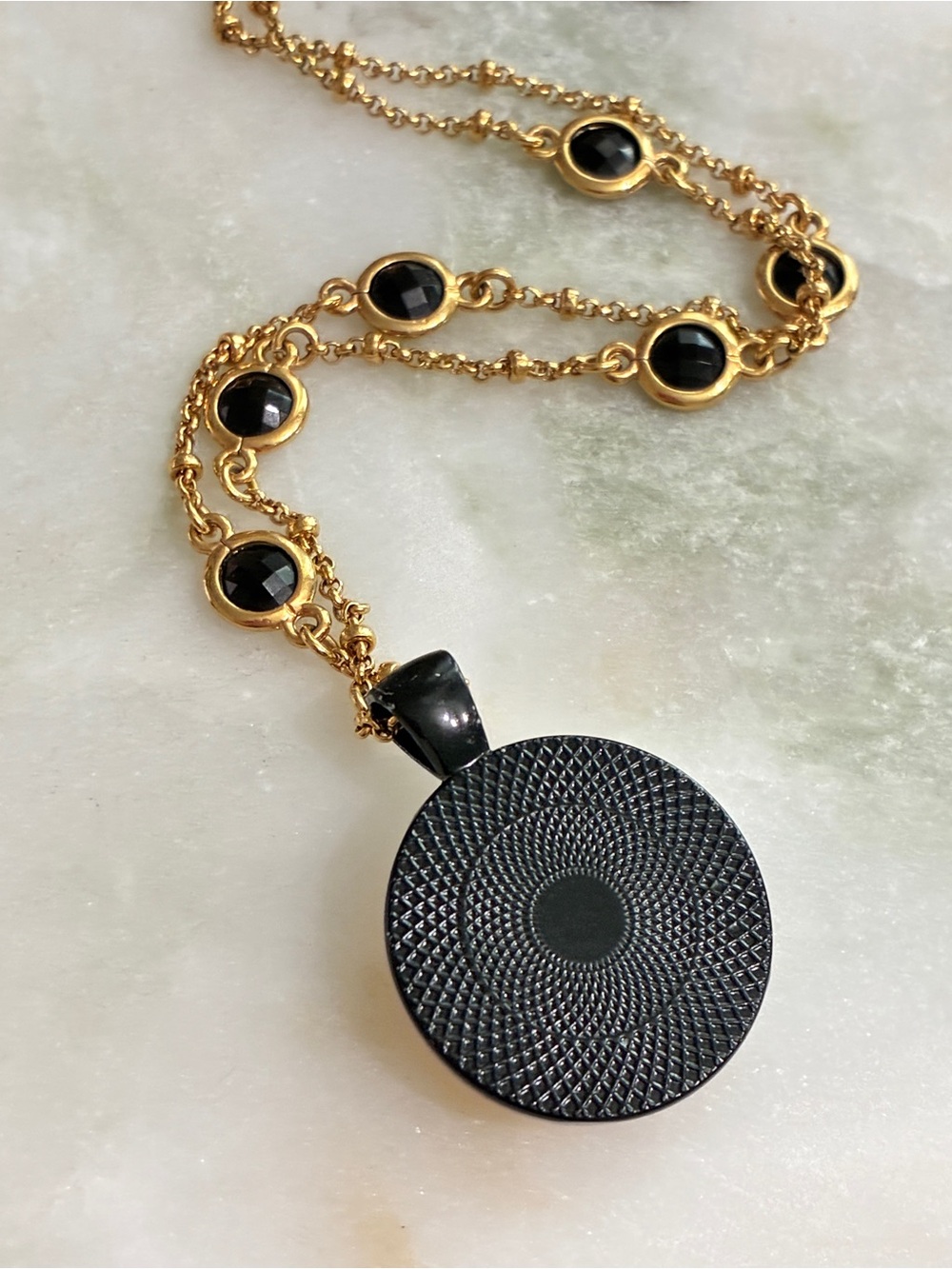 Versace Medusa Button Charm Necklace Upcycled - Picture 4 of 8